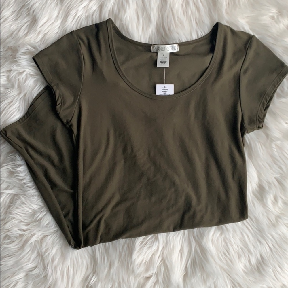 Olive green tshirt dress